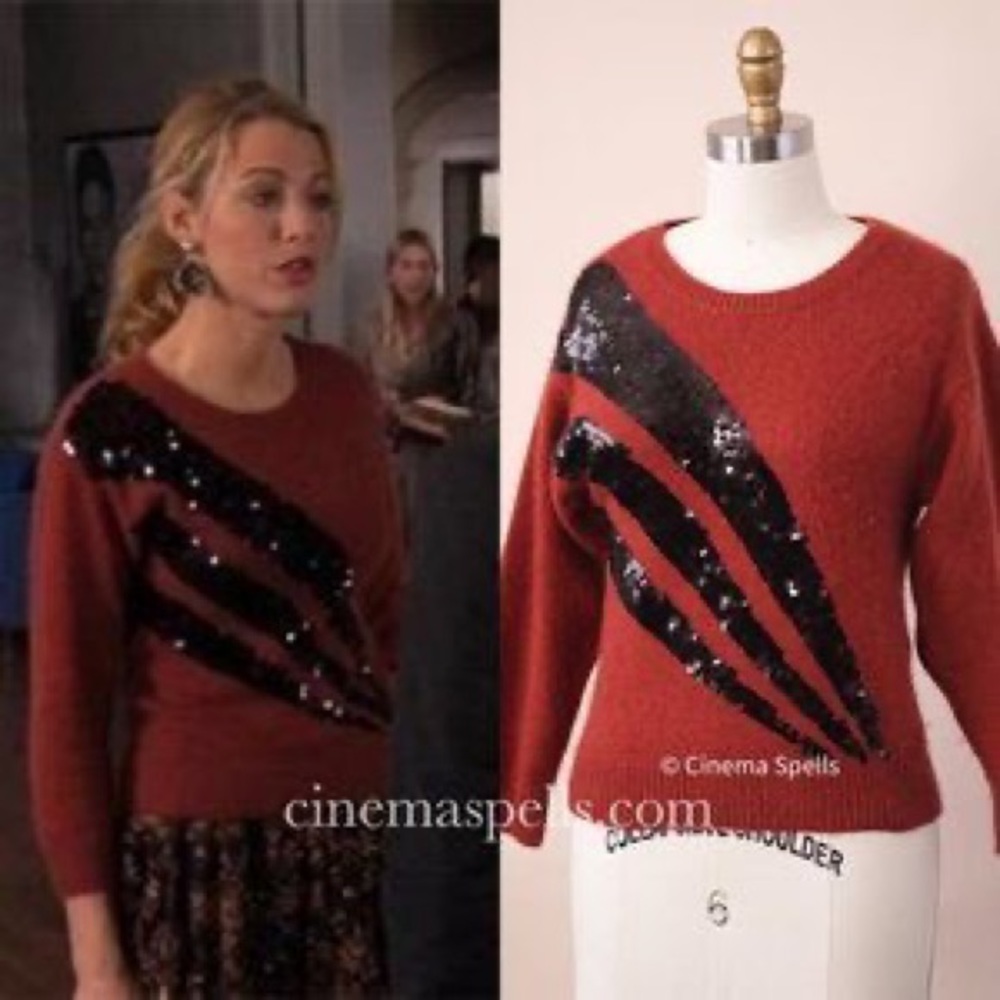 ASO Gossip Girl Serena Van der Woodsen Marc Jacobs sequined sweater